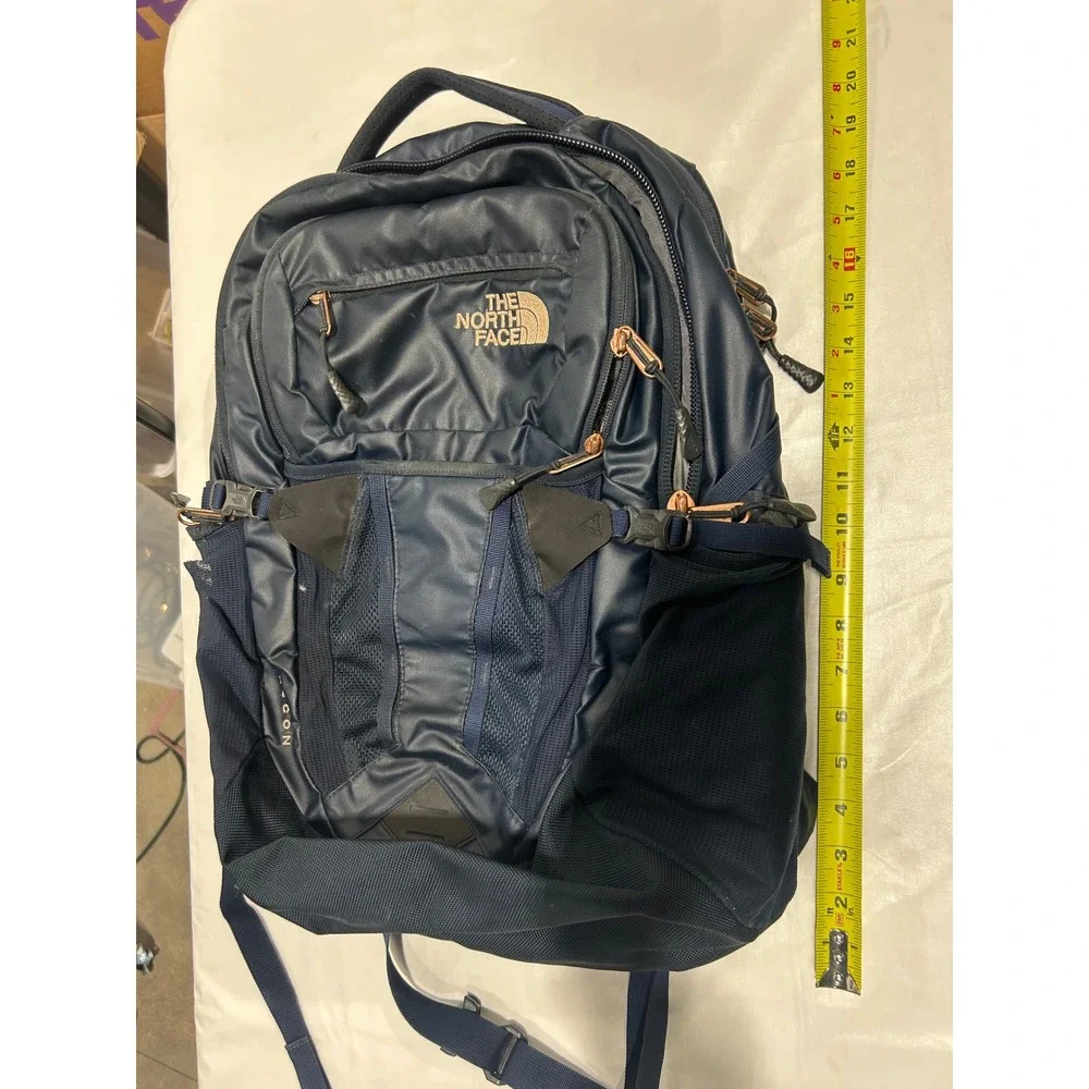 The North‎ Face Recon Backpack Navy Blue Rose Gold FlexVent Laptop Bag NF0A3KV1